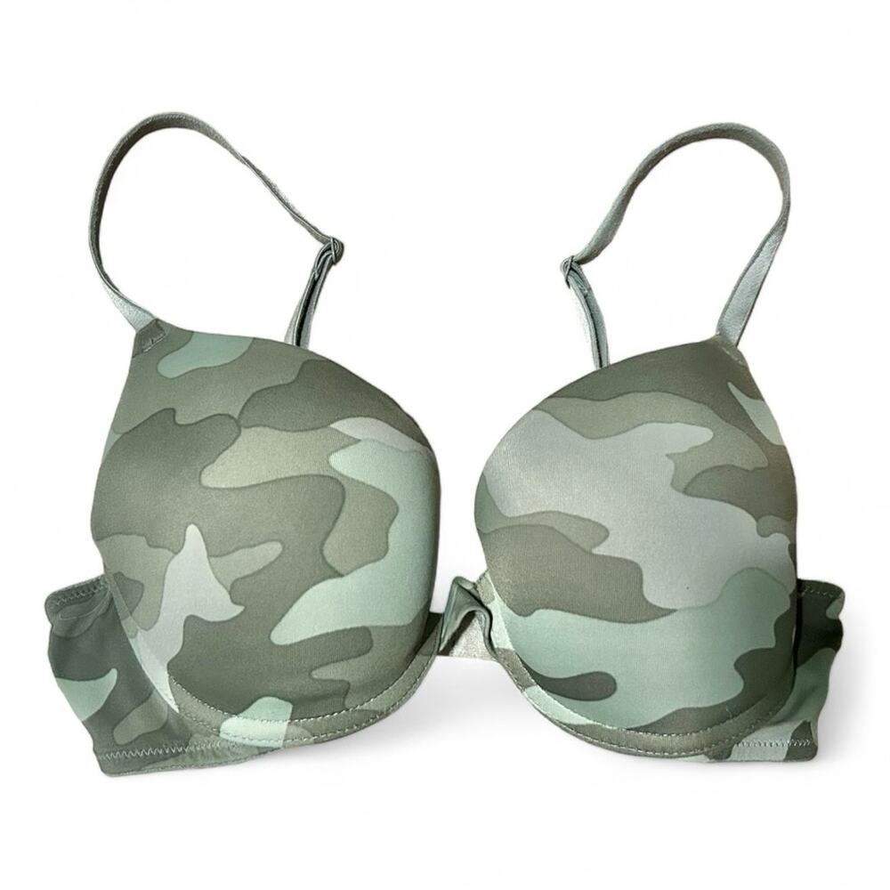 Victoria’s Secret PINK Camouflage Push-up Bra With Pink Lining- Size 32C